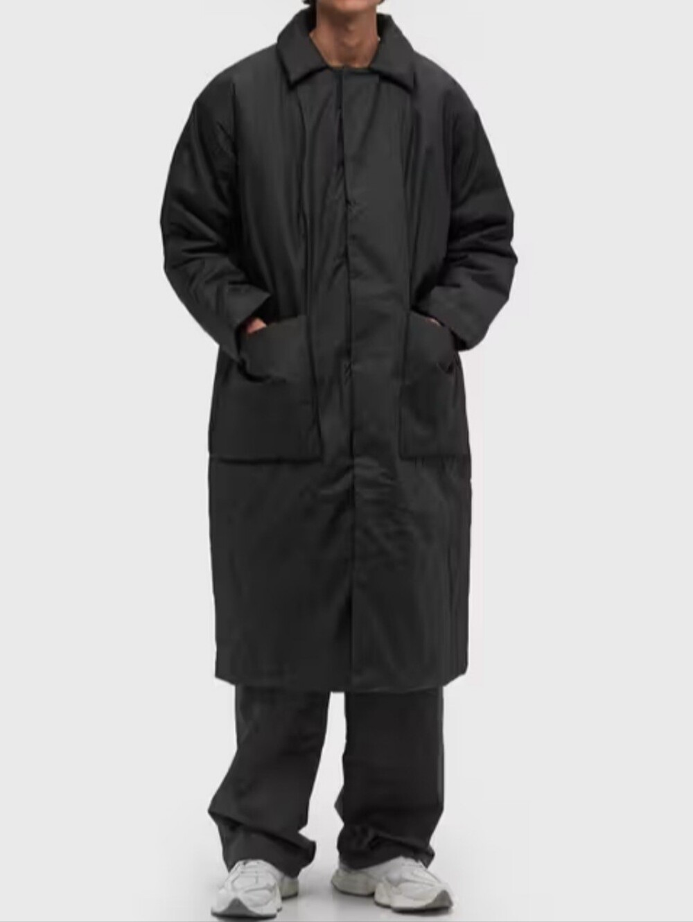 Daily Paper Long Black Puffer Coat